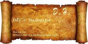Dér Hajnalka névjegykártya