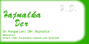 hajnalka der business card